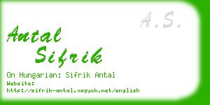 antal sifrik business card